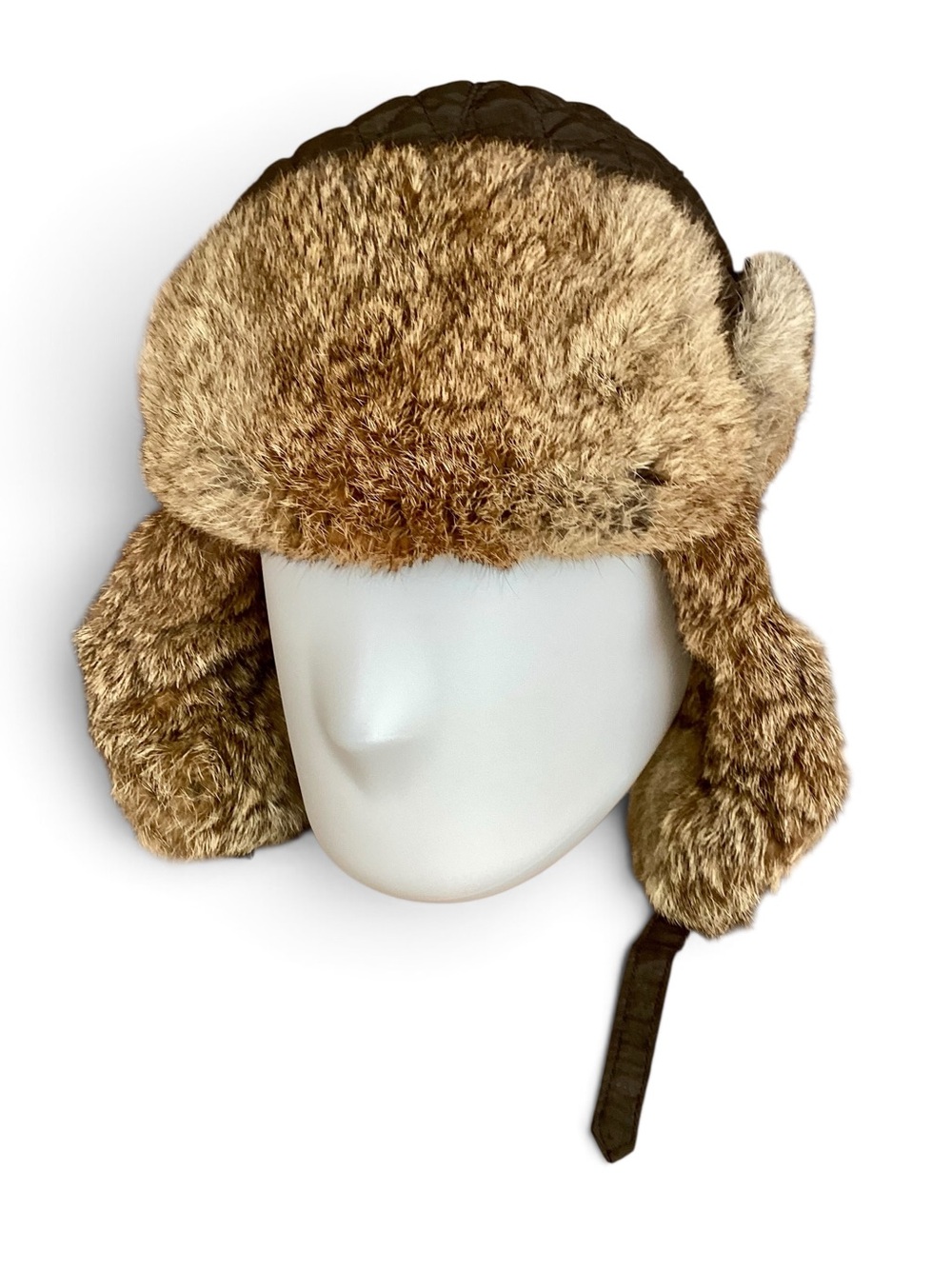 Real Rabbit Fur Trapper Hat L/XL